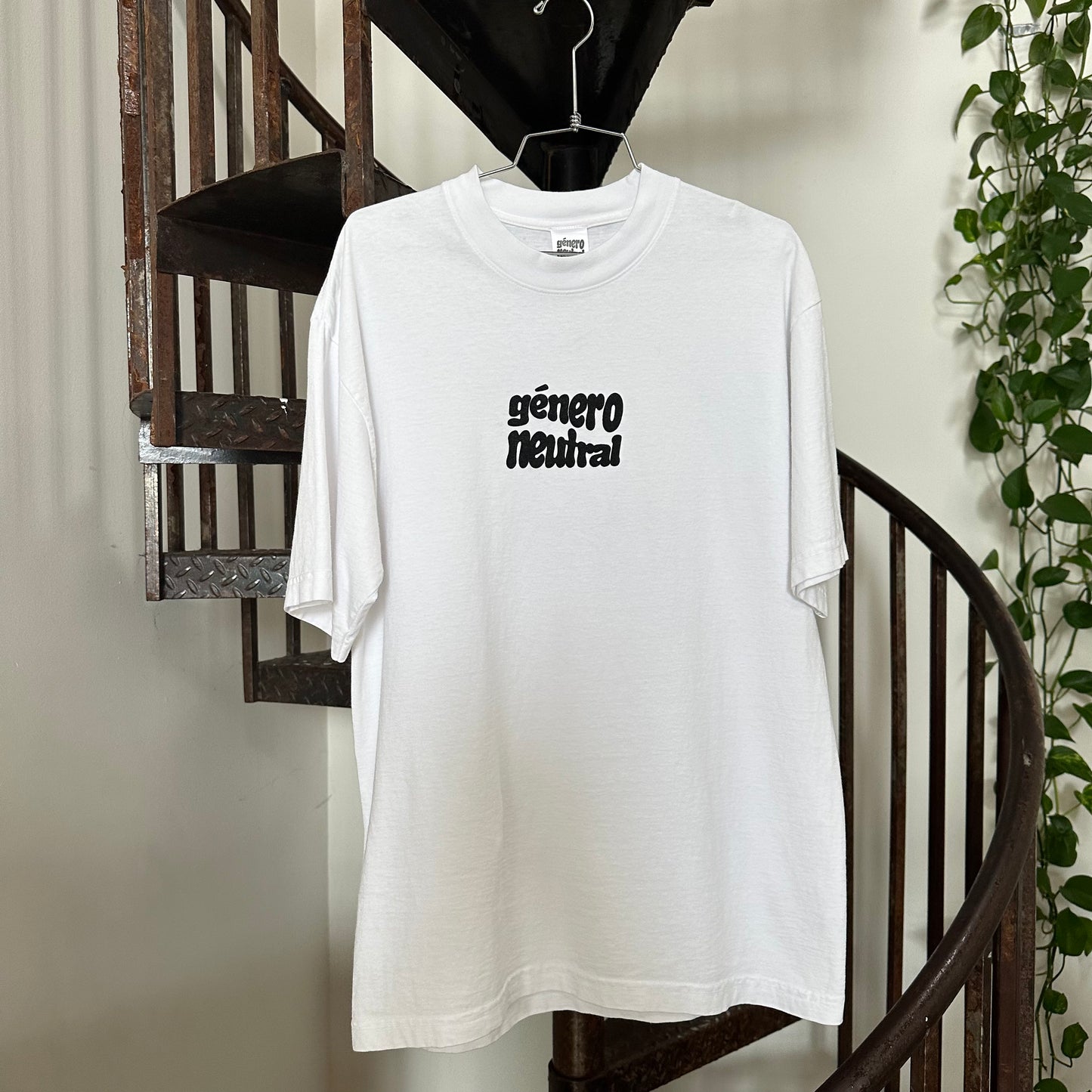GNLA Shop Tee in White + Black