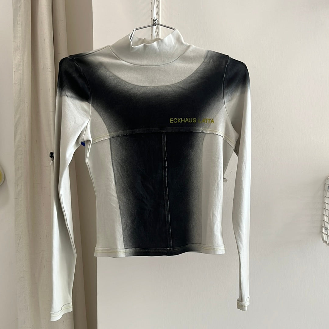 Lapped Baby Turtleneck in Grey Spray