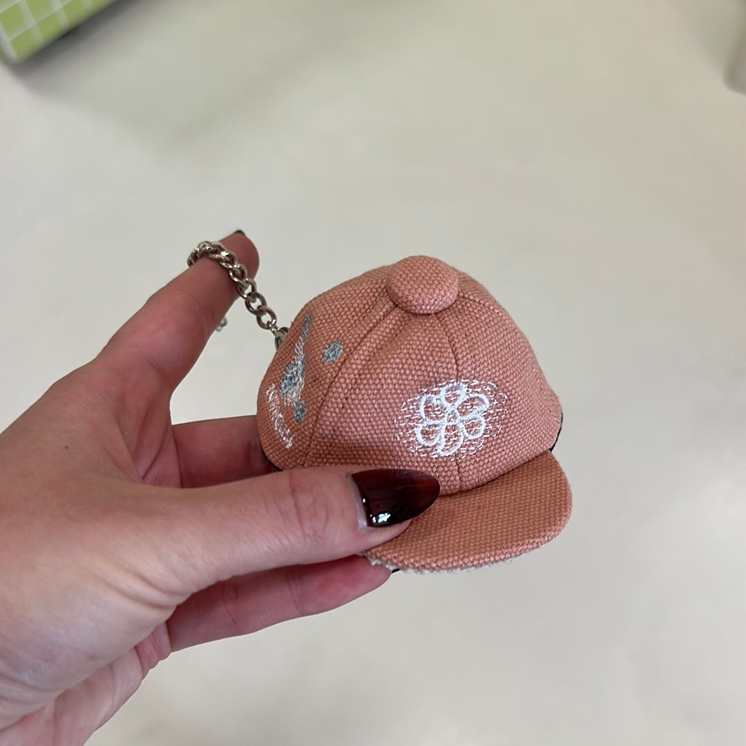 Mini Cap Keychain in Blush