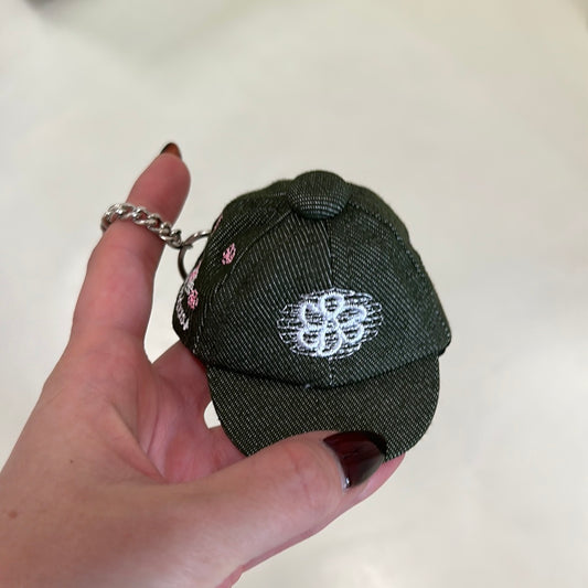 Mini Cap Keychain in Green