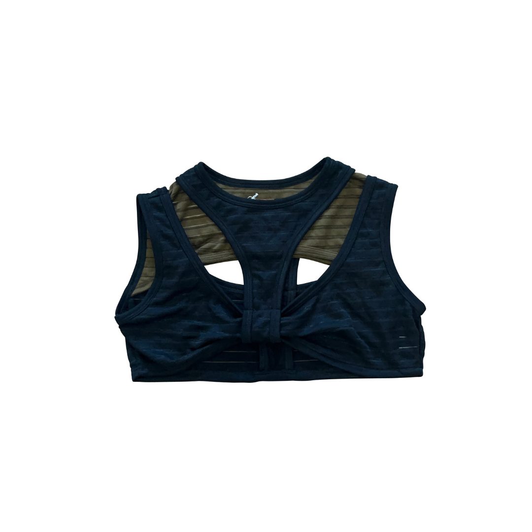Huggy Sleeveless Top in Black + Olive