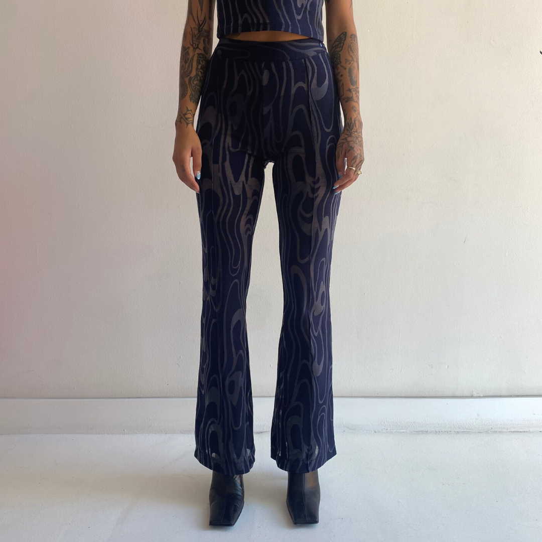 Shrunk Flare Pant in Wave
