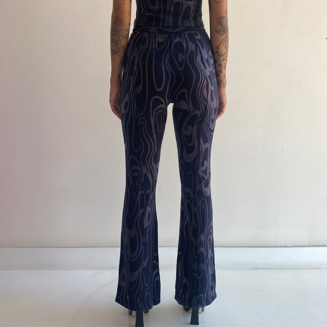 Shrunk Flare Pant in Wave