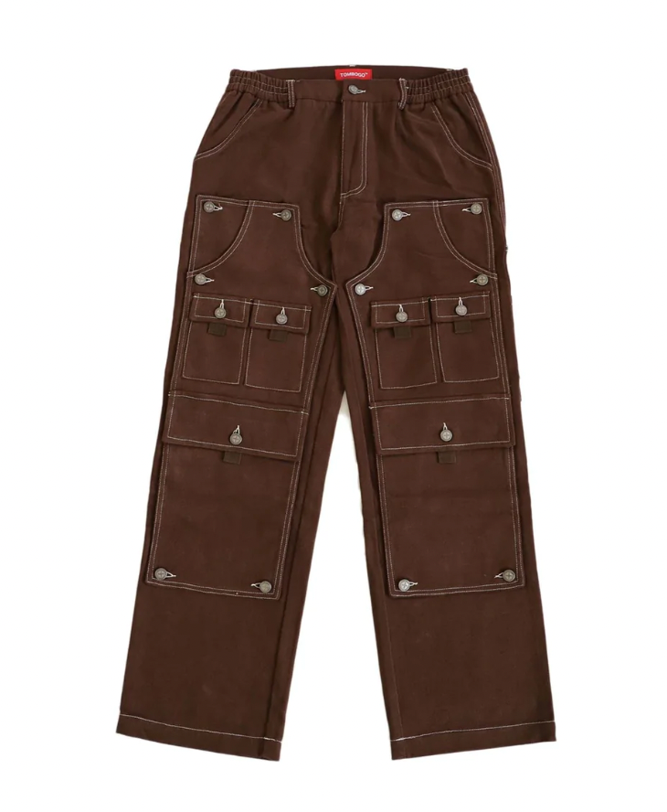 Brown Convertible Double Knee Cargo Pants