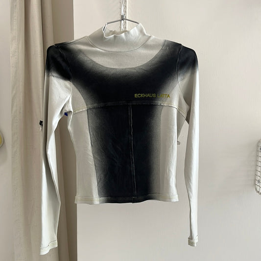 Lapped Baby Turtleneck in Grey Spray