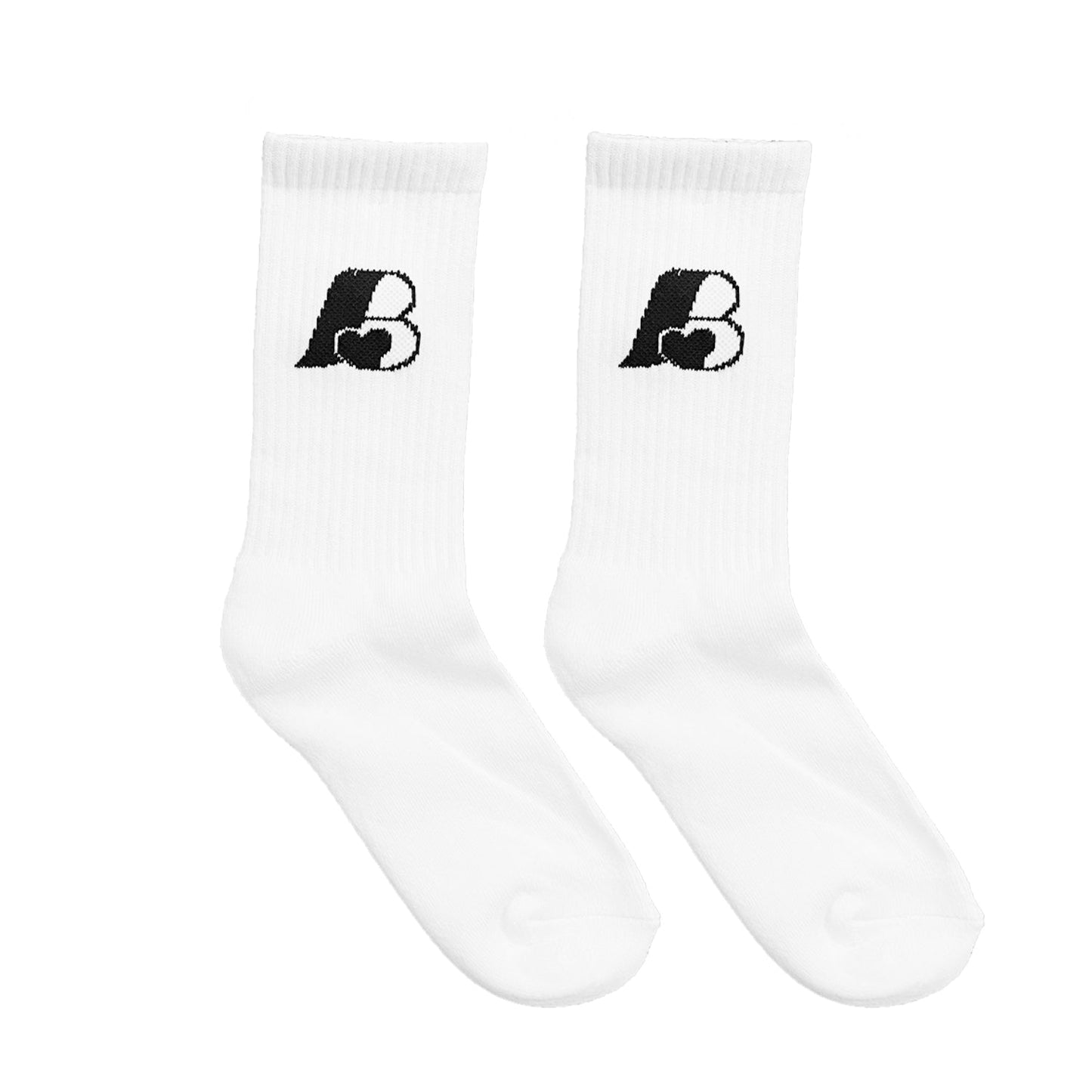 Bueno B Heart Logo Socks in White - GENERO NEUTRAL